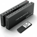 7 Way HDMI Switch 4k@60Hz HDMI Switcher 7 in 1 Out HDCP 2.0 Manual HDMI 2.0 Hub Supports 3D Compatible with Nintendo Switch/Switch OLED/Xbox/ PS5/4/3 Blu-Ray Player Fire Stick Roku Apple TV Chromeca