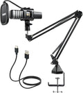 TONOR USB Microphone Kit, PC Podcast Recording Cardioid Condenser Computer Mic by TONOR
