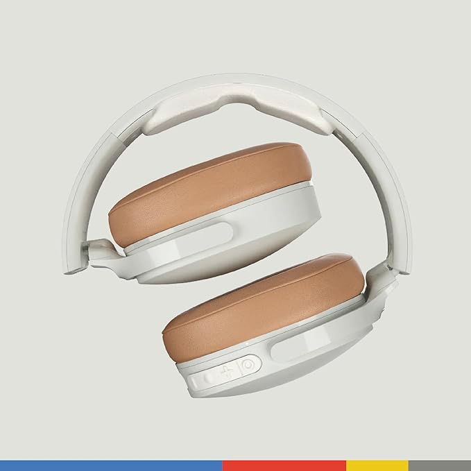 Skullcandy Hesh ANC Over-Ear Noise Cancelling Wireless Headphones, 22 Hr Battery, Microphone, Works with iPhone Android and Bluetooth Devices - Mod White