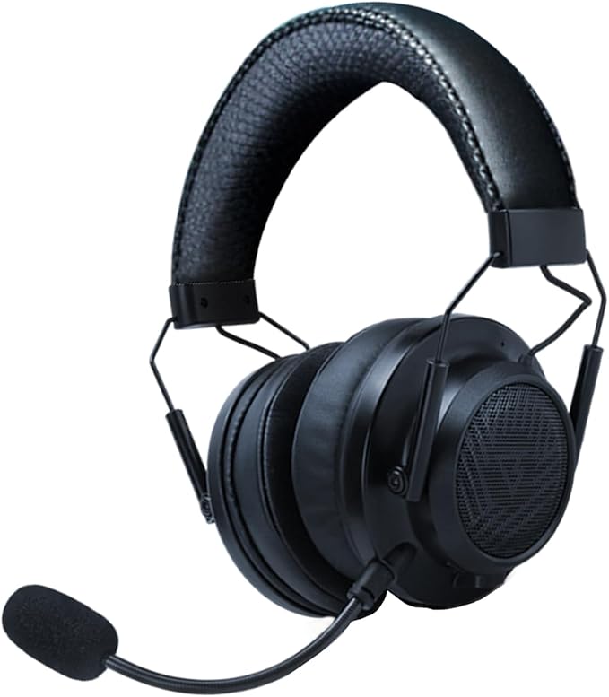 Inwa Headset Wireless with Game, Gaming Headphones with 3D Spatial Audio, 50MM Speaker, Protein Soft Earmuffs, Compatible with PS5/4 PC Phone Switch, Wired Mode for Xbox Series