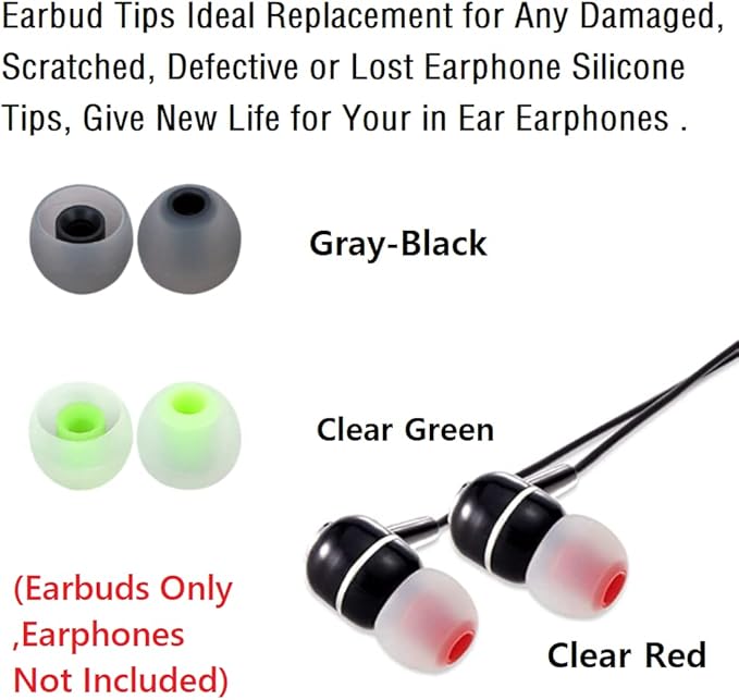 Silicone Earbud Tips Earbuds Replacement Ear Tips Gels Bud - Image 5
