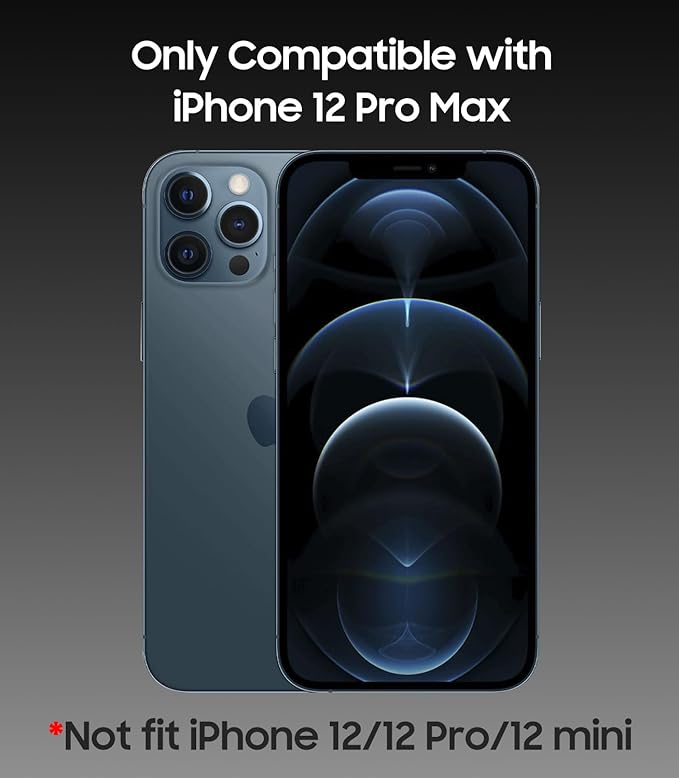 Magnetic for iPhone 12 Pro Max Case, Compatible with MagSafe, Built-in Camera Lens Protector, Logo View, Military Grade Drop Proof Phone Case Cover, Green