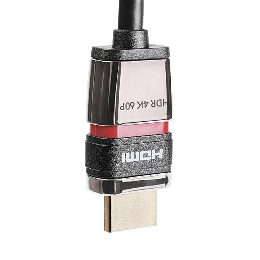 Locking HDMI 2.0 Cable - 4K@60Hz 18Gbps HDR for High-Speed Video Transfer with Ultra Lock System-0.5M/1.6FT