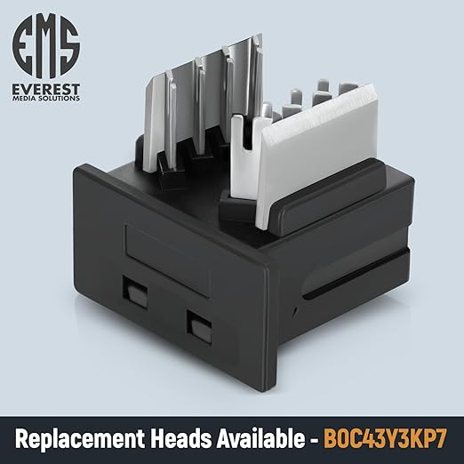 Everest easyJACK - 45° Angled Speed Termination Keystone Tool Set - with 20-Pack of RJ45 Cat6 Keystone Jacks in Black (Slim Profile Design) - Time Saver Network Punch Down Tool Cat6