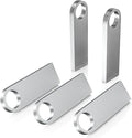 ABLAZE 32GB Flash Drive 5 Pack, Metal USB 2.0 Thumb Drives with Keychains USB Stick Pendrive (Sliver)