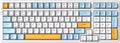 Wireless Mechanical Keyboard, Triple Mode 2.4G/USB-C/BT Gaming Keyboards 100 Keys Ice-Blue Backlit Brown Switch Keyboard | Rechargeable Mechanical Gaming Keyboards | Ice Blue/W/Y
