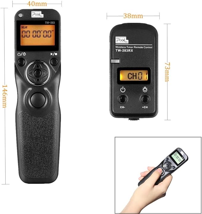 Pixel TW283-UC1 Wireless Remote Trigger Wireless Trigger Wire Trigger Timer Intervalometer Compatible with Olympus E-M1 E-M5-II E-M10-II Pen-F EPL8 EPL7 EPL6 EPL5 EPL3 EPL2 EP5 E600 E620 590UZ 810UZ