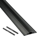 D-Line 30ft Floor Cord Cover, Made in USA Linkable Cable Protector, Hide Extension Cords, Protect Cords, Prevent Cable Trips, Cord Hider, Heavy Duty - Cord Cavity = 0.56" (W) x 0.35" (H) - Black