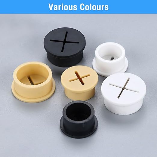 Desk Grommet, 3/4 in 20 mm Silicone Rubber Grommets, Yellow Desk Hole Cover for Cables, Flexible Wall Cord Pass Through Grommet for Office Table Computer Home Furniture Wire Organizer-15 Pcs