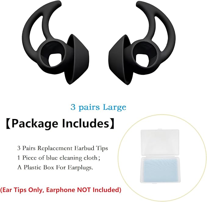 Earbud Tips 3 Pairs Large Compatible - Image 2