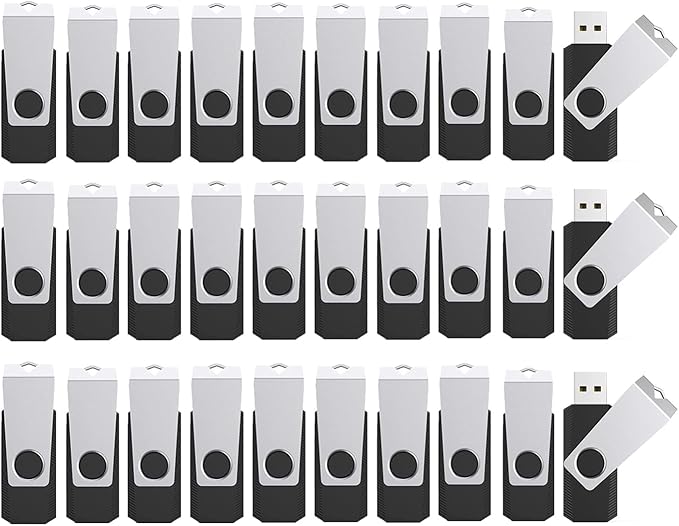 4GB Flash Drives 50 Pack, Wooolken USB 2.0 Thumb Drive with Lanyards Bulk USB Sticks for Weddings,Office, School, Data Storage Backup