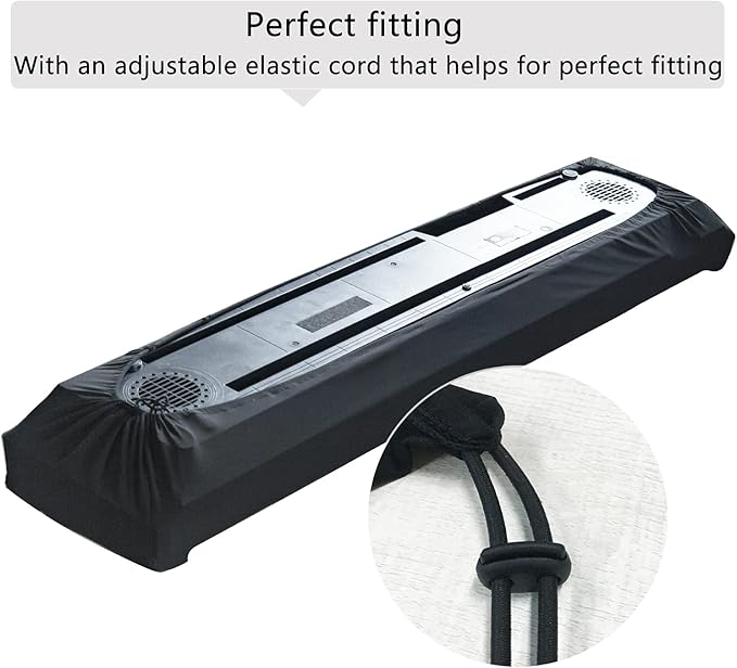 Piano Dust Cover 61-88 Keys Weighted Keyboard Small Keyboard Piano Covers Waterproof Locking Clasp Keep It From Dust and Dirt (61-76 KEYS)