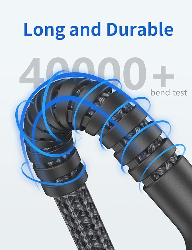 USBC Cable 6FT, 2 Pack USB-C to USB-C Cables, Type C Fast Charging Nylon Braided USBC Charger Cable Compatible with iPhone 16/15/Pro/Plus/Pro Max/Samsung Galaxy S23/LG/Switch