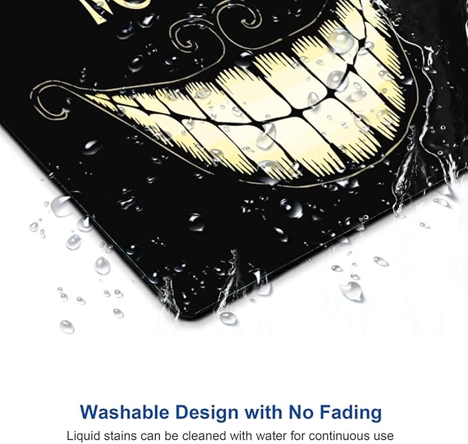 IMAYONDIA Mouse Pad - We're All Mad Here Design, Funny Mouse Mat, Square Waterproof Non-Slip Rubber Base for Computer & Laptop