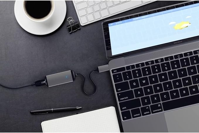 Satechi Aluminum Type-C Gigabit Ethernet Adapter - Compatible with 2022 MacBook Pro/Air M2, 2021 MacBook Pro M1, 2020 MacBook Air/Pro M1, 2021 iPad Pro M1 (Space Gray)