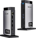 WAVLINK Laptop Docking Station 3 Monitors(Max Resolution: Single 8K or Triple 4K), 11-in-1 USB C Docking Station with 125W PD3.1 Pass-Through, 2*HDMI + DP, for MacBook M1/M2/M3/M4 & Windows, SD/TF
