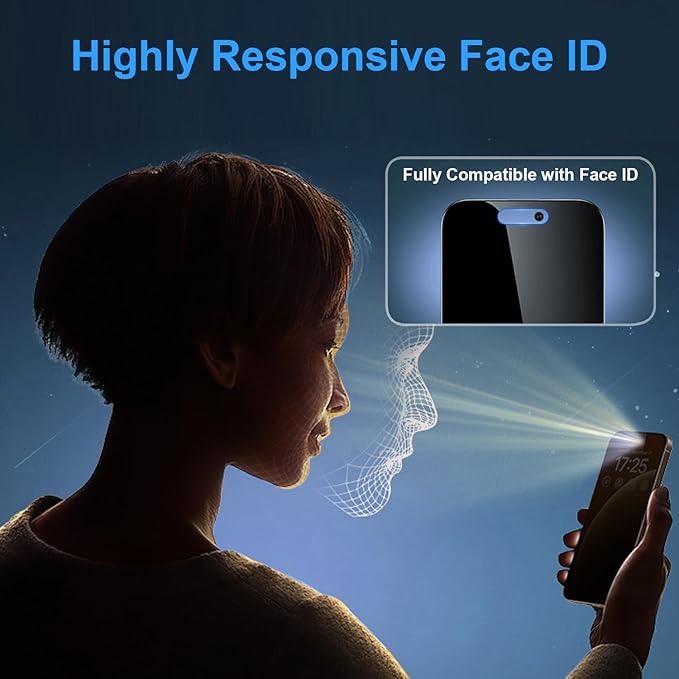 OneFish for iPhone 16e/13/13 Pro/14 Privacy Screen Protector, 4-Way 360° Anti-Spy Tempered Glass, 9H Hardness, HD Clear Anti-Fingerprint 3D Curved Edges, Case-Friendly & Easy Installation [2 Pack]