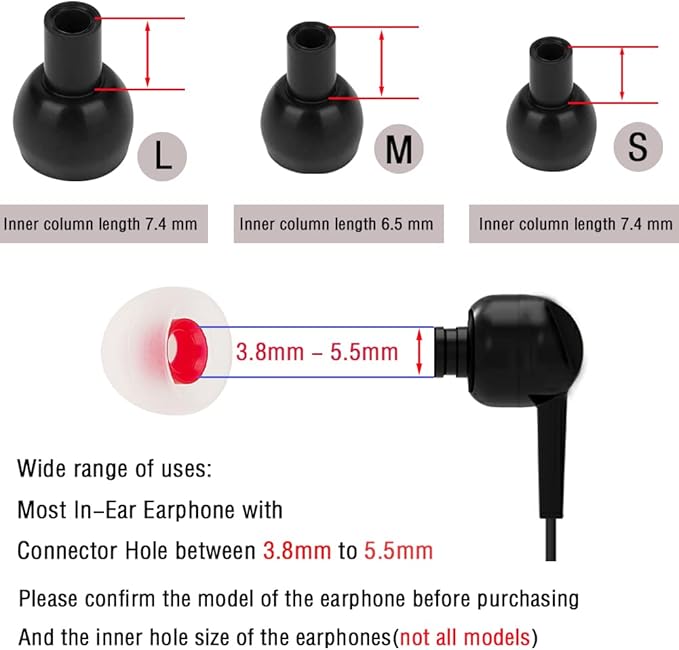 18 Pairs Silicone Earbud Tips Replacement Ear Tips - Image 4