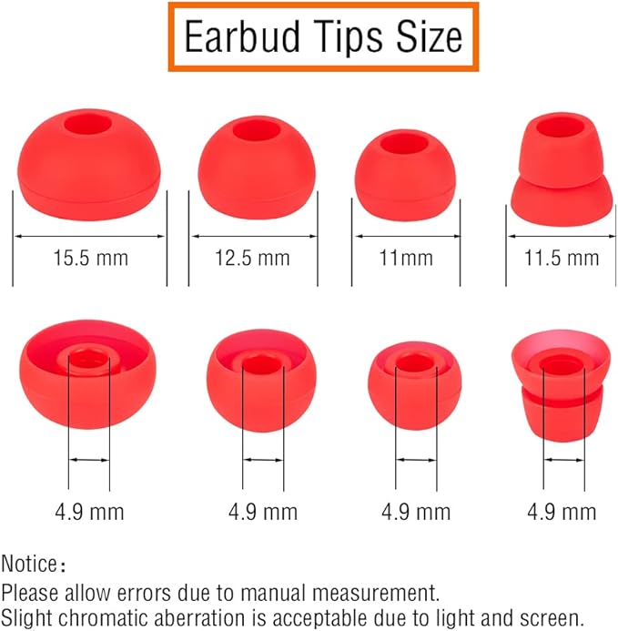 Earbud Replacement Tips Silicone Ear Tips Compatible - Image 2