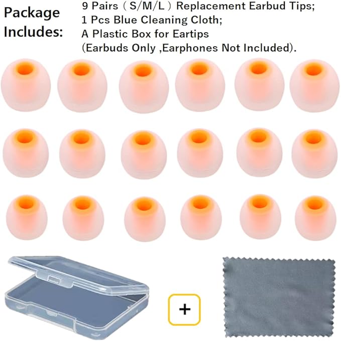 Earbuds Replacement Tips Silicone Earbud Tips Ear Gels Fit - Image 2