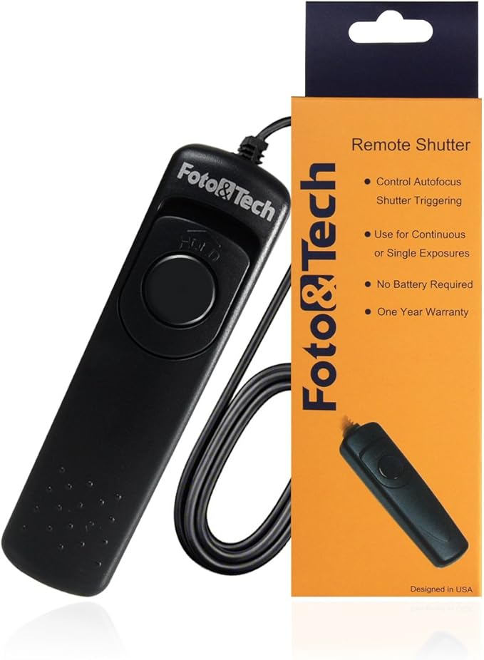 Foto&Tech Wired Remote Shutter Release Control Compatible with Nikon MC-DC2 for Nikon D7100