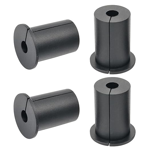 4pc Starlink Cable Grommet 1" Silicone Waterproof Wall Hole Pass Through Split Cable Bushings for TV Wire Ethernet Cord, Starlink Cable Routing Kit Accessories, 38mm/1.5" Ht, Black