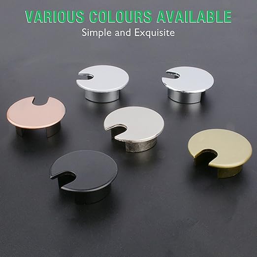 1 Pcs Desk Grommet 1-3/8" / 35 mm, Desk Cord Hole Cover, Cable Grommet Metal Zinc Alloy Materilal, Desk Hole Grommet for Home & Office Pc, Detachable Cable Cord Organizer-Copper Red