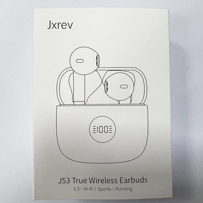 Wireless Earbuds, Bluetooth 5.4 Headphones LED Power Display Ear Buds Bass Stereo, Bluetooth Earbuds in-Ear Noise Cancelling Mic, 40H Playback Mini Case IP7 Waterproof Sports Earphones for Android iOS