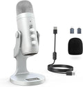 ZealSound USB Microphone, Condenser Computer PC Mic, Plug&Play Gaming by zealsound