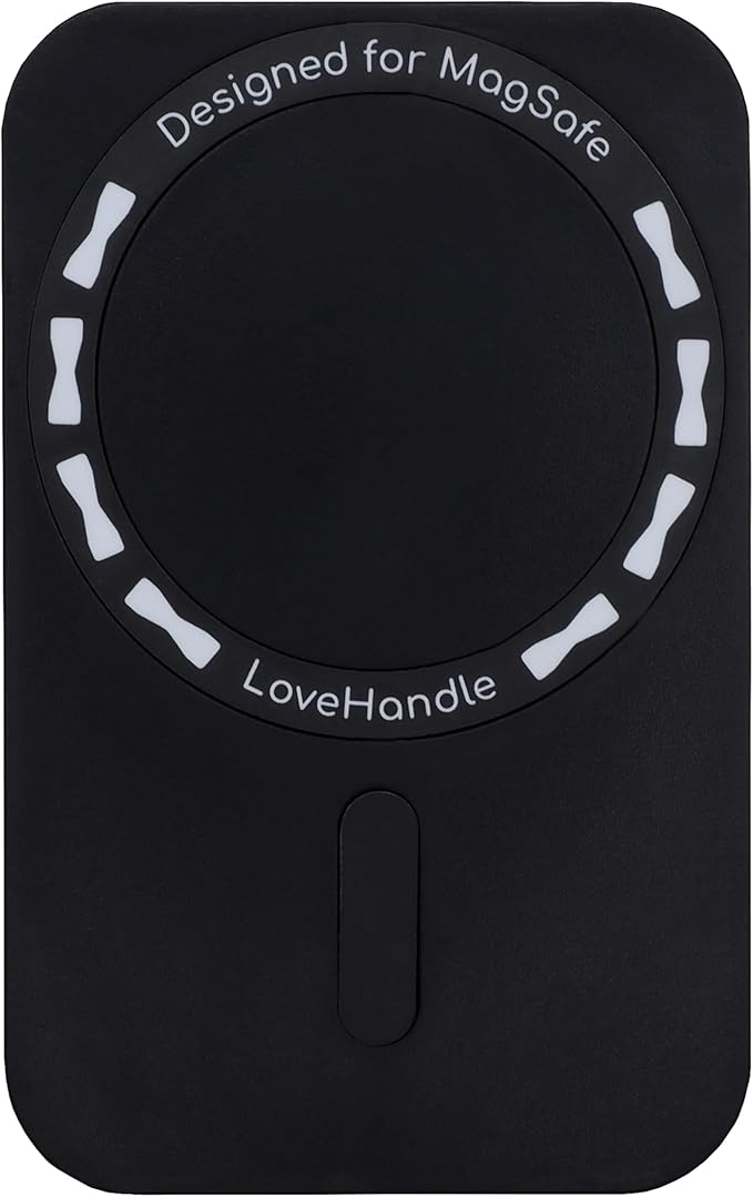 LoveHandle PRO MagSafe Compatible Magnetic Phone Grip w/Kickstand - Mount, Strap and Stand for Smartphone and Tablet - MagSafe Ring Included - Fits All Devices - Leopard