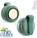 Small Clip Fan, Personal Waist Fans,Portable Silent Mini Bladeless Fan Clip On for Shirt,Hands-Free Personal Clip Fans 3 Speeds,Clips on Waist Neck Fanes for Outdoor,Camping,Travel,Office (Green)