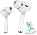 AhaStyle 3 Pairs AirPods Ear Tips Silicone Earbuds Cover [Not Fit in The Charging Case] Compatible with Apple AirPods (3 Pairs Small, White)