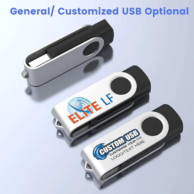 ABLAZE 1GB USB Flash Drive 50 Pack, USB 2.0 Thumb Drives Bulk Memory Sticks Pendrives 50PCS (Black)
