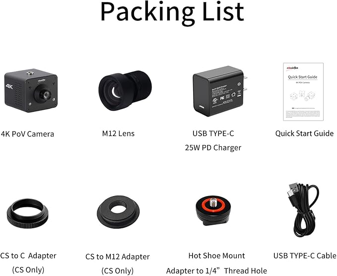4K Native NDI|HX3 POV Box Camera PoE, Simultaneously HDMI & SDI Output, RTSP/RTMP(s)/SRT, Standalone Live Streaming to YouTube/Facebook/Twitch for Webcast, Meeting, Teaching & Gaming (CS)