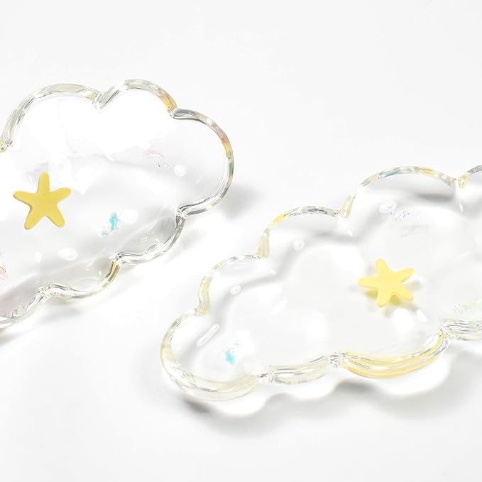 Gel Keyboard and Mouse Wrist Rest Set – Clear Cloud Wrist Rest for Computer Keyboard 60%/68%/75%, Comfort & Support for Typing and Gaming (Cute Starfish)