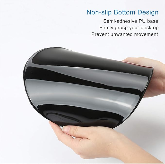 ITNRSIIET Ergonomic Mouse Pad with Gel Wrist Support Small Wrist Rest Smooth Surface Non-Slip PU Base Comfortable Office Supplies Pain Relief, 8.7 x 7.2 inches, Starry Sky