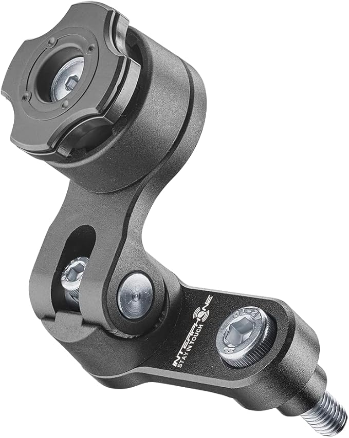 Interphone, Barclamp Mount, Attachment Bracket for The Riser of The Motorbike, Flexible and Practical, Multi-Adjustable and Compatible with Clutch Lever Collar Screws
