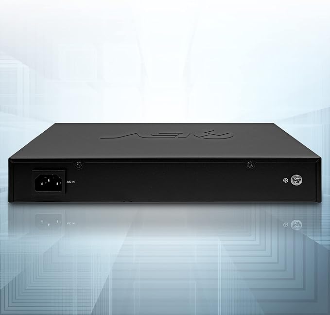 BV-Tech 18 Ports Long Range PoE+ Switch (16 PoE+ Ports | 2 Gigabit Ethernet uplink) - 19" Rackmount - 135W - 802.3af/at -Desktop Design for Easy Set Up