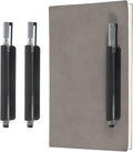 PATIKIL 2 Pcs Adhesive Pencil Holders, 105mm Long Universal Pencil Clip Silicone Pen Holder Office Pen Organizer for Desk Wall Clipboard Notebook Tablet Case Stylus, Black