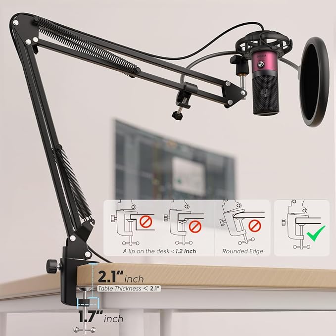 FIFINE Podcast Microphone Kit-USB PC Computer Recording Microphone, Condenser - Image 5