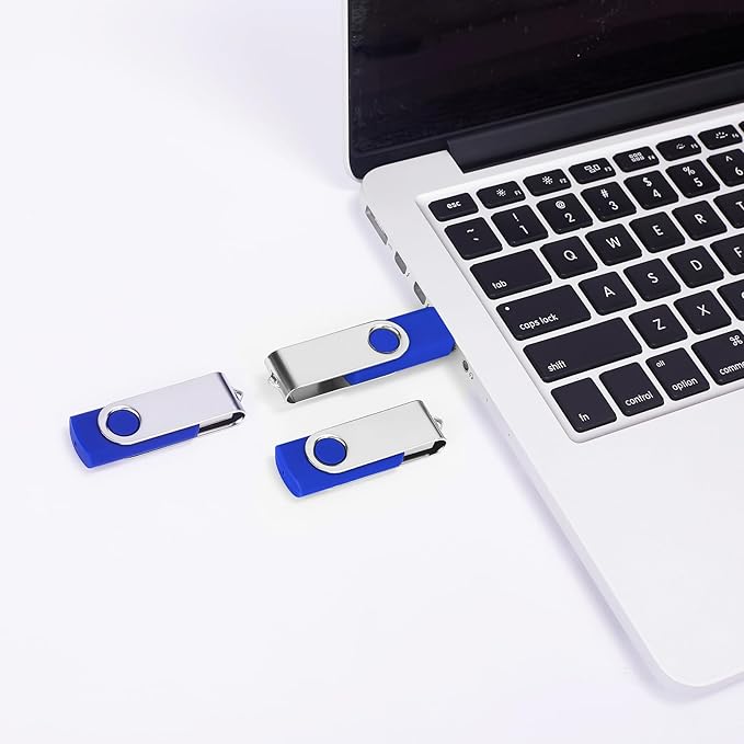 128MB Bulk Flash Drives 50 Pack, EASTBULL USB 2.0 Flash Drives Pack Thumb Drives Bulk for Storage (Blue)