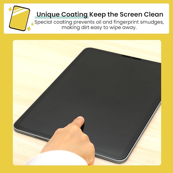 BELLEMOND Tempered Glass Screen Protector designed for iPad Pro 11" (M5, 2025/M4, 2024) - Anti Blue Light filter「EZ Guide」Alignment Kit for Flawless Installation, 10H Hardness - Designed in Japan
