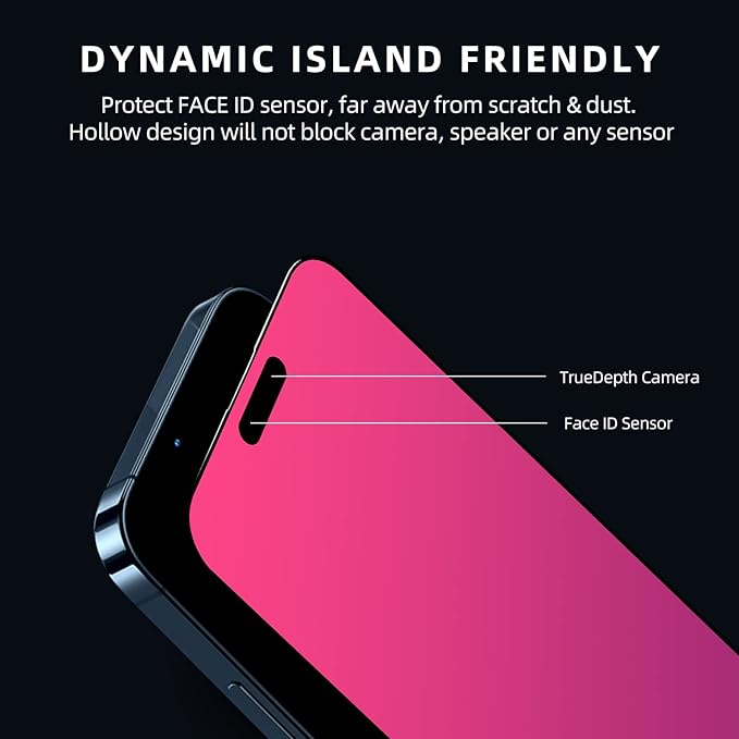 EGKimBa Privacy Screen Protector Compatible with iPhone 15 Plus, 6.7 inch Gradient Colorful Electroplated Anti-Spy Anti-Blue Light Tempered Glass