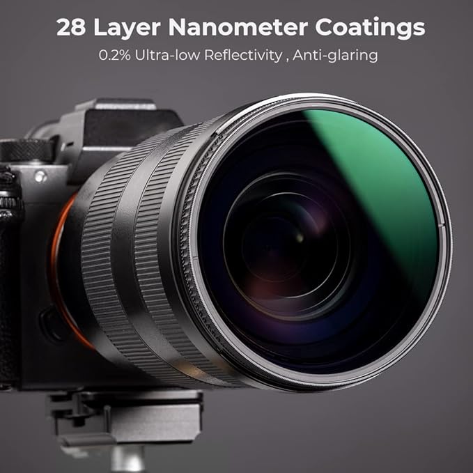 49mm Circular Polarizers Filter, K&F CONCEPT 49MM Circular Polarizer Filter HD 28 Layer Super Slim Multi-Coated CPL Lens Filter (Nano-X Series)