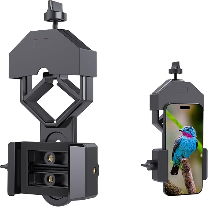 GOSKY Smartphone Adapter Mount Regular Size - Compatible with Binoculars, Monoculars, Spotting Scopes, Telescope, Microscopes Fits almost all Smartphones on the Market Record Nature and The World