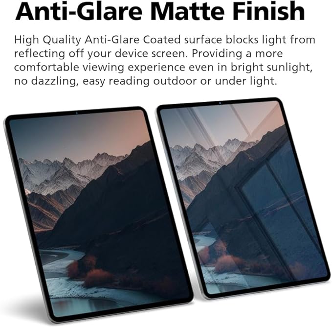 2-Pack Anti Glare Screen Protector with Blue Light Filter For iPad 11th Gen 11 inch, Anti-Glare Matte PET Film, Anti-Fingerprint, High Touch Sensitivity, Easy Installation