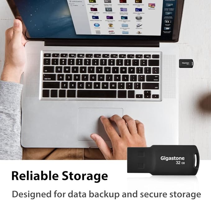 GIGASTONE V70 32GB 2-Pack USB 2.0 Flash Drive Thumb Drive Memory Stick Pen Drive Capless Design Pen Drive