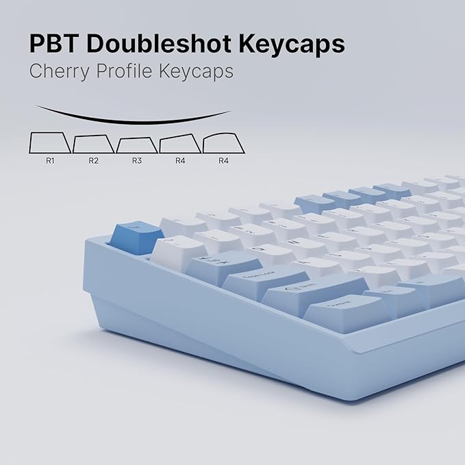 Chilkey ND TKL Aluminum Mechanical Keyboard, 87 Keys Tenkeyless Wireless Gaming Keyboard, Tri-Mode BT5.3/2.4GHz/USB-C PBT Keycaps Hot Swappable Custom Key Board for Windows Laptop Office PC