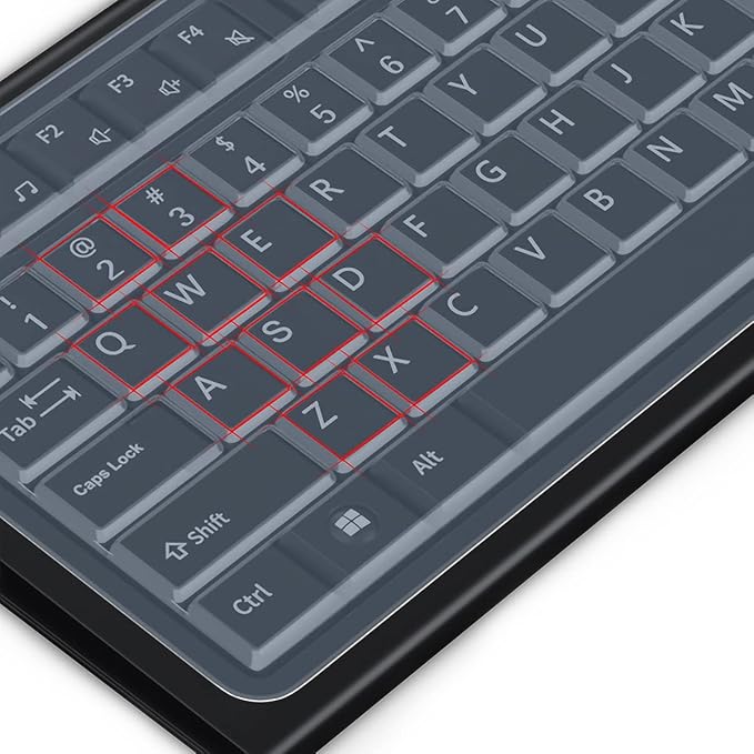 (2 Pack) Universal Clear Anti-Dust Keyboard Skin Protector Cover for 104/107 Keys Standard Desktop Keyboard Reusable Waterproof Keyboard Cover