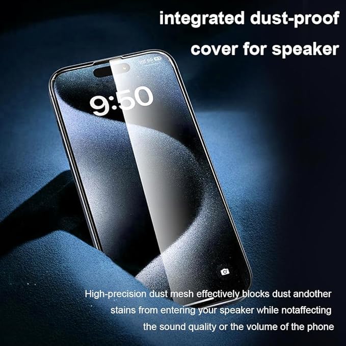 OneFish Screen Protector for Iphone 16 Pro, HD Clarity Tempered Glass Film 9H+ Hardness, with Hassle-Free Installation Frame, Dust-Free Bubble-Free Anti-Fingerprint, 2Pack